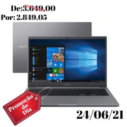 Notebook Samsung Book NP550XDA-KT1BR Intel Core i3 - 4GB 1TB 15,6” Full HD LED Windows 10