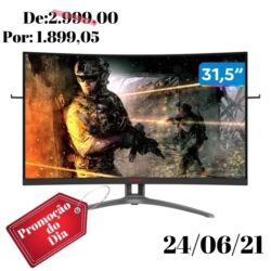 Monitor Gamer AOC Agon III AG323FCXE 31,5” LED - Curvo Widescreen Full HD HDMI VGA 1ms