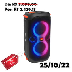 Caixa de Som Bluetooth JBL PartyBox 110 160W - JBLPARTYBOX110BR