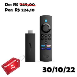 Fire TV Stick Lite Amazon com Alexa e Controle Remoto Full HD - 2ª Geração