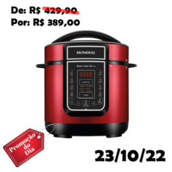 Panela Elétrica de Pressão Mondial Digital Master Cooker PE-41 3L - Vermelha