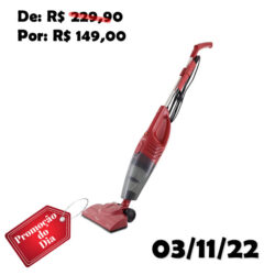 Aspirador de Pó Vertical 2 em 1 Philco PAS1300V Multi Clean com 1300W - Vermelho