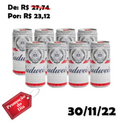 Cerveja Budweiser American Lager 8 Unidades - Lata 269ml