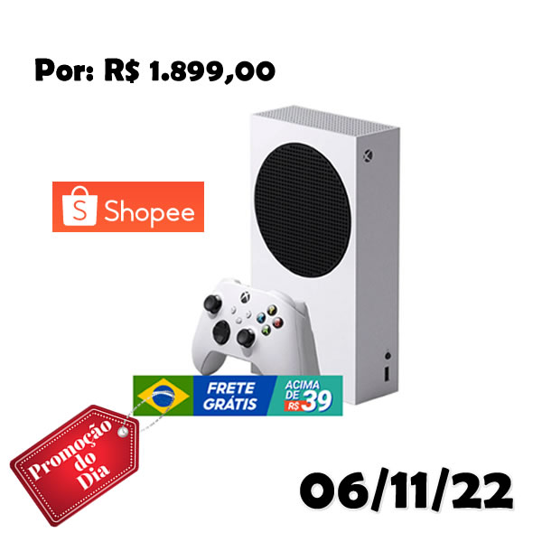 Console Xbox Microsoft Series S 512 GB, com 2 Controles Sem Fio