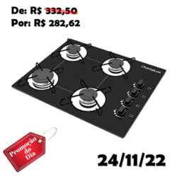 Cooktop 4 Bocas Ultrachama Preto