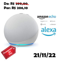 Echo Dot 4ª Geração Smart Speaker com Alexa - Cor Branca