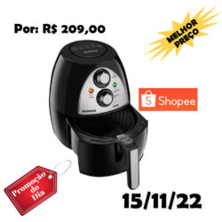 Fritadeira Sem Óleo Air Fryer Mondial Family NAF-03I 4L - Preto e Inox