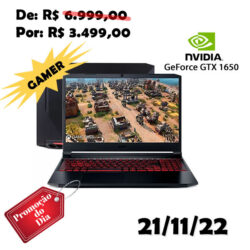 Notebook Gamer Acer Nitro 5 Intel Core i5 8GB - 512GB SSD 15,6” Full HD NVIDIA GTX 1650 4GB Linux