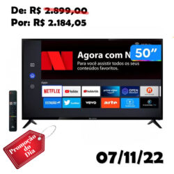 Smart TV 50” 4K DLED Vizzion LE50UHD20 - IPS Wi-Fi 3 HDMI 2 USB