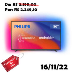 Smart TV Philips 50" Ambilight 4K UHD LED Android TV 60Hz 50PUG7907/78