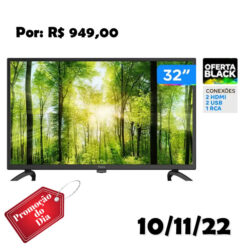 TV 32” HD LED Philco PTV32A21DFH - VA 2 HDMI 2 USB