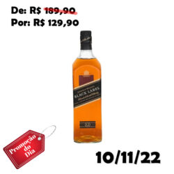 Whisky Johnnie Walker Black Label Escocês 12 anos - 1L