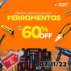 ferramentas com 60% de desconto