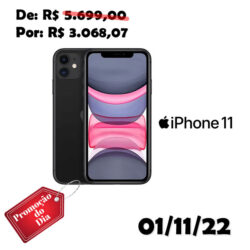 iPhone 11 Apple 64GB Preto 6,1” 12MP iOS