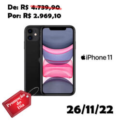 iPhone 11 Apple 64GB Preto 6,1” 12MP iOS