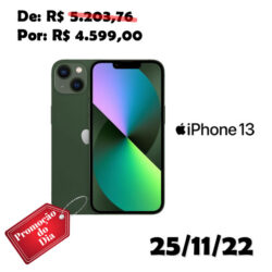 iPhone 13 Apple (128GB) Verde, Tela de 6,1", 5G e Câmera Dupla de 12 MP