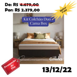 Kit Colchão + Cama Box Emma Duo Casal (138x188cm)