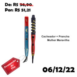 Kit Philco Cacheador Pec12 Prancha Ppr07 Mulher Maravilha Bivolt