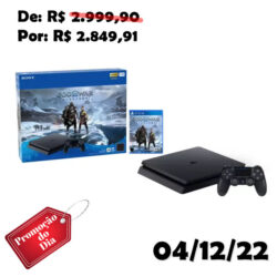 PlayStation 4 1TB 1 Controle Preto Sony - com God of War Ragnarok