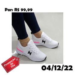 Tênis Feminino Under Boost Branco Corrida Academia Esporte Casual Original Lançamento