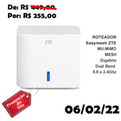 Roteador Easymesh AC1200 Gigabit Space Series ZTE - ZT196